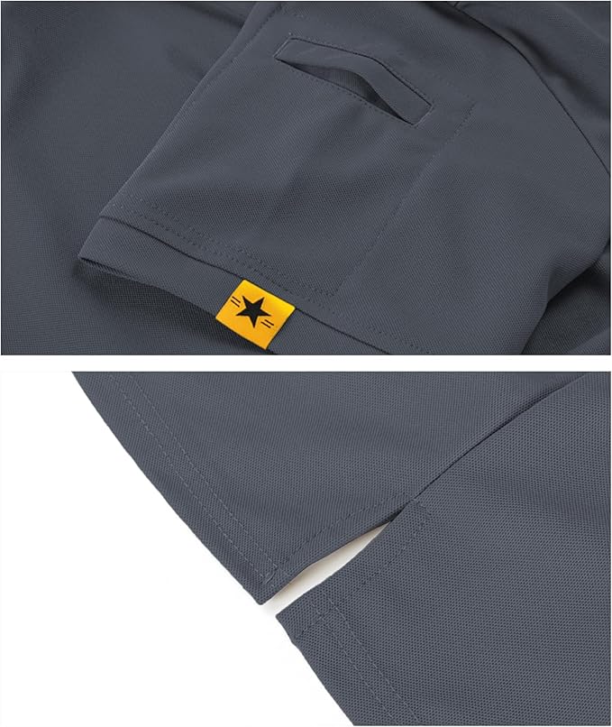 SCODI Mens Polo Shirts Performance Short Sleeve Tactical Shirts Athletic Golf Shirt for Men Daily Casual Collared T-Shirt