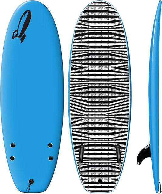 Rock-It 4'10" CHUB Soft Top Surfboard - Kids & Mini, Easy to Paddle & Maneuverable for Beginners