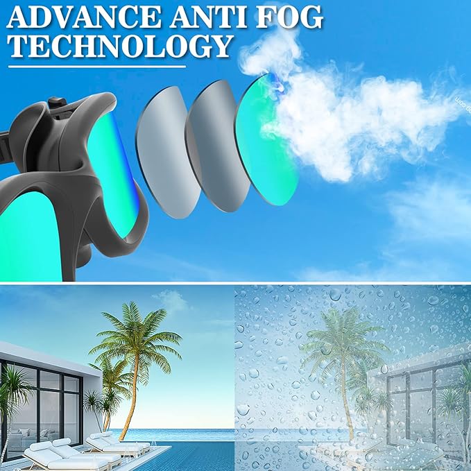 WIN.MAX Polarized Swimming Goggles Swim Pool Goggles Anti Fog Anti UV No Leakage Clear Vision for Men Women Adults Teenagers