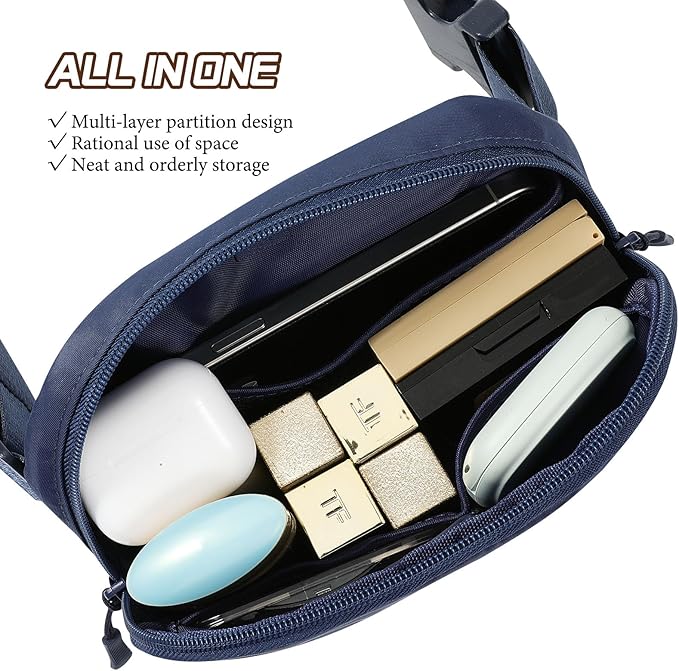 MoKo Fanny Packs for Women Men, Fashion Running Waist Packs, Crossbody Mini Bag Fanny Pack Belt Bag with Adjustable Strap for Running Outdoors Workout Travel Hiking Cycling