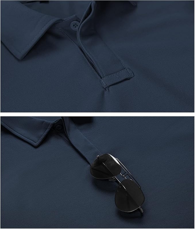 SCODI Mens Polo Shirts Performance Short Sleeve Tactical Shirts Athletic Golf Shirt for Men Daily Casual Collared T-Shirt