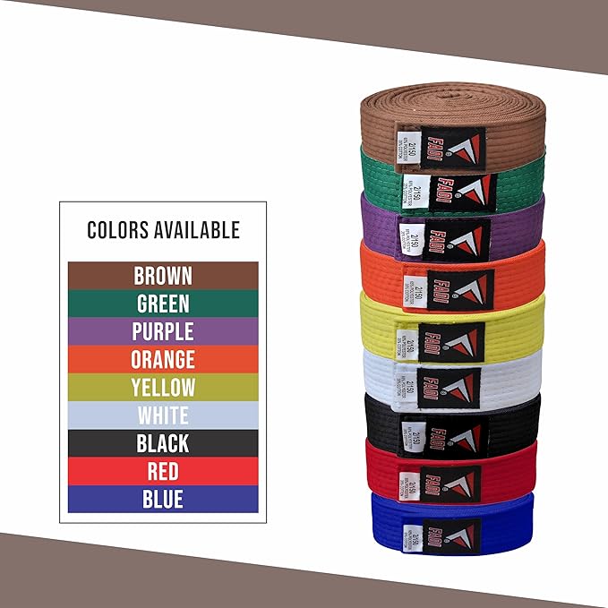 Martial Arts Belt for Karate, Judo, Aikido and Taekwondo - Durable Cotton-Polyester Blend for Adults and Kids