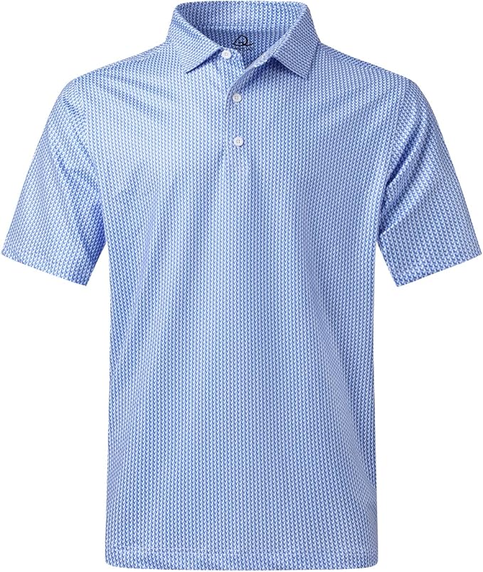 DEOLAX Mens Polo Shirts Fashion Print Mens Golf Shirt Dry Fit Mens Golf Polo Short Sleeve Quick Dry Funny Golf Shirt for Men