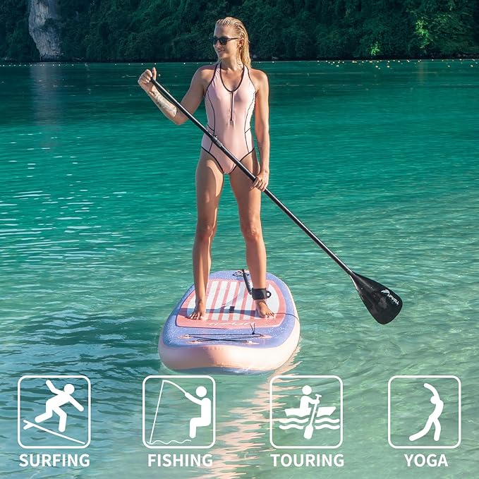UPWELL 11’6”/11'2”/11'/10'8”/10'6”/10'2” Inflatable Stand Up Paddle Board with sup Accessories Including Backpack, Repairing Kits, Non-Slip Deck, Leash, 3 Fins, Paddle and Hand Pump