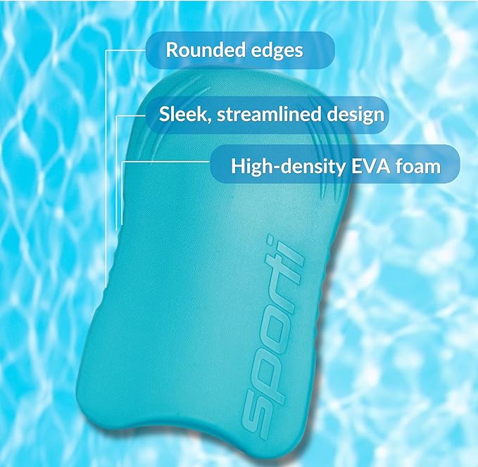 Sporti Adult Kickboard for Swim Training - Swimming Kickboard for Men Women, Water Board for Adult, Swimming Training Aid