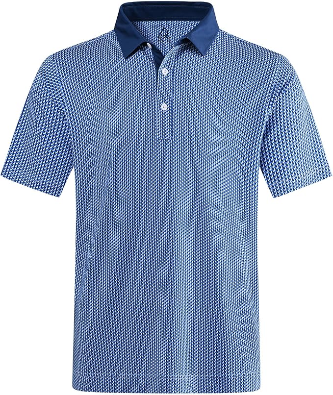 DEOLAX Mens Polo Shirts Fashion Print Mens Golf Shirt Dry Fit Mens Golf Polo Short Sleeve Quick Dry Funny Golf Shirt for Men