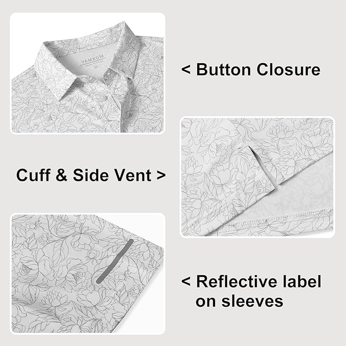 Golf Shirts for Men - Moisture Wicking Short Sleeve Performance Sport Casual Striped Collared Mens Polo Shirt