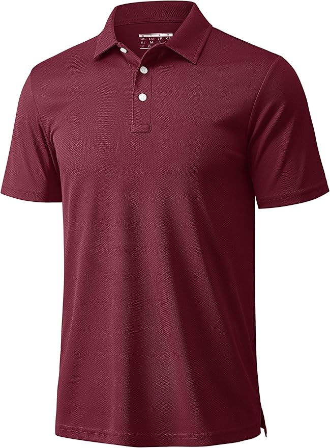 MAGCOMSEN Men's Polo Shirts 3 Buttons Casual Work T Shirts Quick Dry Short Sleeve Golf Shirt Pique Jersey Outdoor Performance