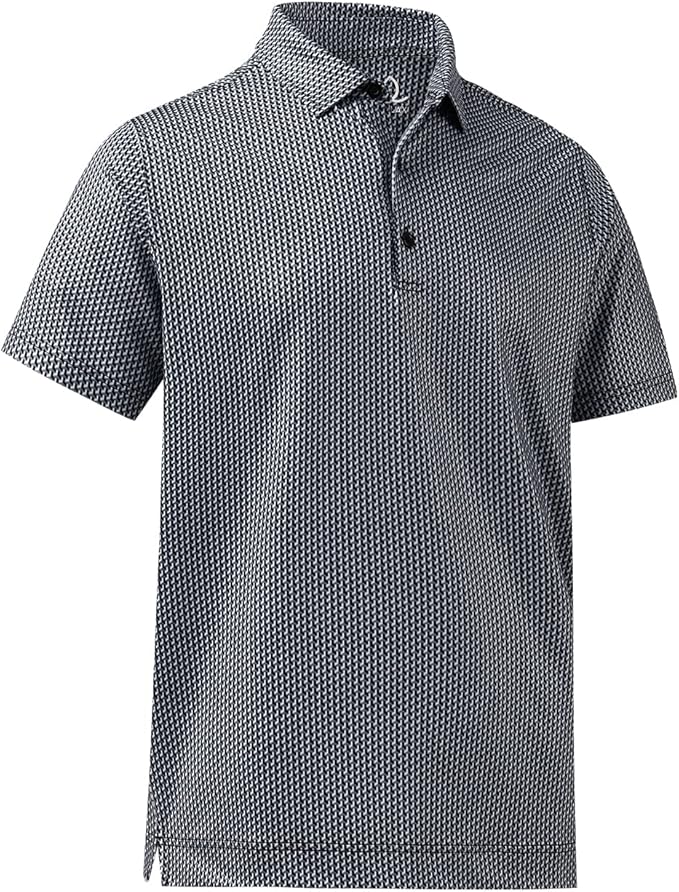 DEOLAX Mens Polo Shirts Fashion Print Mens Golf Shirt Dry Fit Mens Golf Polo Short Sleeve Quick Dry Funny Golf Shirt for Men