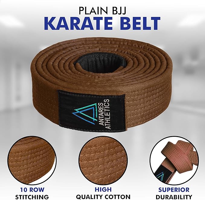 BJJ Belt for Men & Women Brazilian Jiu Jitsu Belt with Ranking Stripes Sleeve Bar Kids Jiu Jitsu Gi Belt