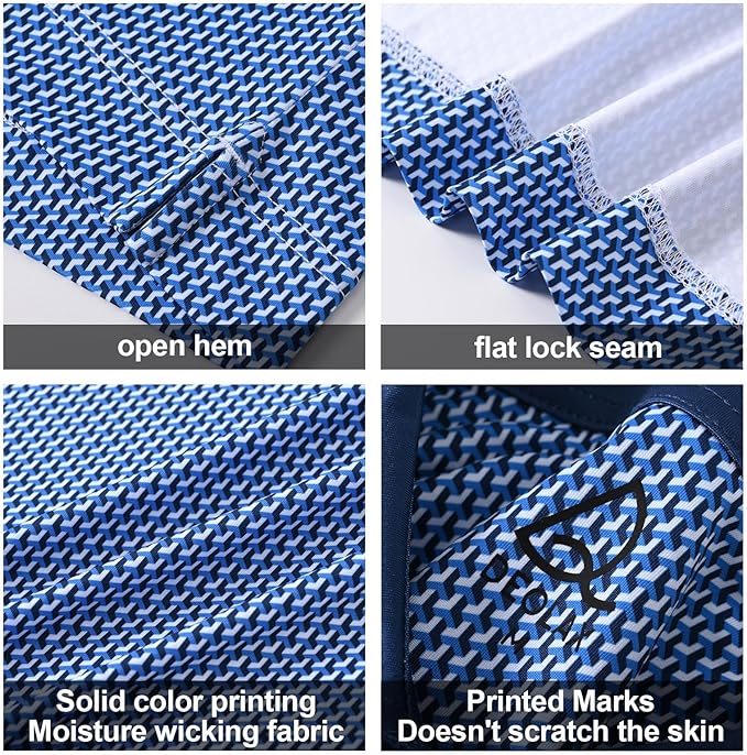 DEOLAX Mens Polo Shirts Fashion Print Mens Golf Shirt Dry Fit Mens Golf Polo Short Sleeve Quick Dry Funny Golf Shirt for Men