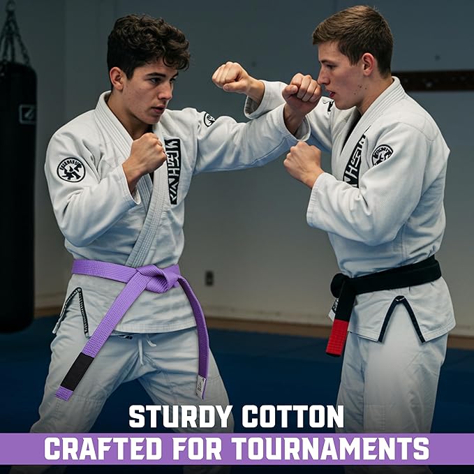 Vintage Series BJJ Belt for Men & Women Brazilian Jiu Jitsu Belt for Jiu Jitsu Gi