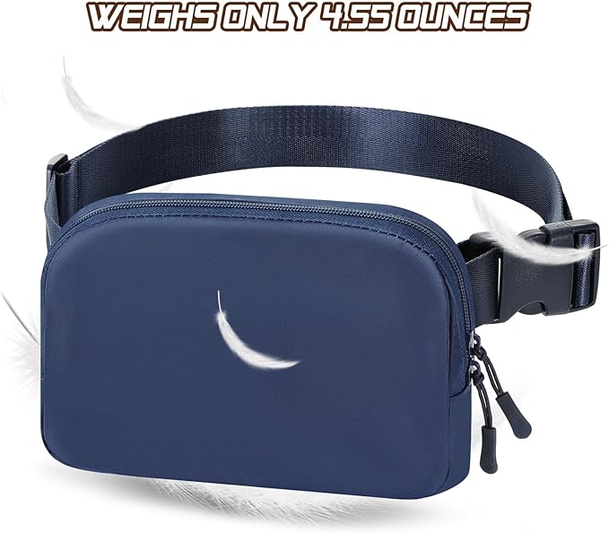 MoKo Fanny Packs for Women Men, Fashion Running Waist Packs, Crossbody Mini Bag Fanny Pack Belt Bag with Adjustable Strap for Running Outdoors Workout Travel Hiking Cycling