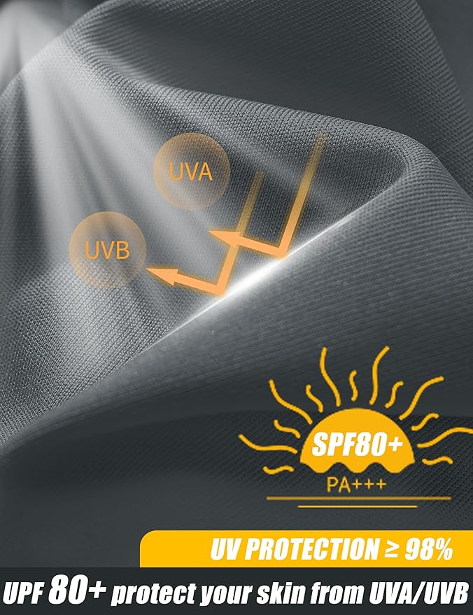 MAGCOMSEN Men's Short Sleeve UPF 50+ Sun Protection Shirts Quick Dry Athletic T-Shirt Hiking Running Swimming Rash Guard