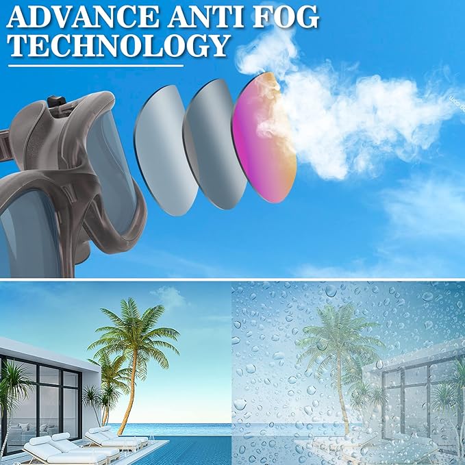 WIN.MAX Polarized Swimming Goggles Swim Pool Goggles Anti Fog Anti UV No Leakage Clear Vision for Men Women Adults Teenagers