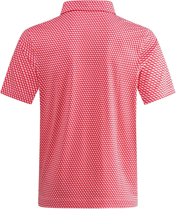 DEOLAX Mens Polo Shirts Fashion Print Mens Golf Shirt Dry Fit Mens Golf Polo Short Sleeve Quick Dry Funny Golf Shirt for Men