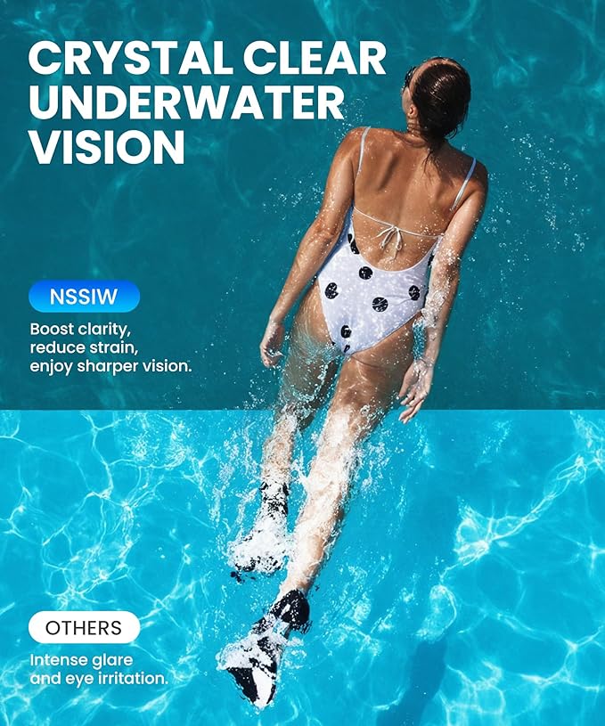 NSSIW Goggles Swimming Adult Swim-Goggles: Wide View with UV400 Protection Anti Fog No Leak for Men and Women 3 Pack