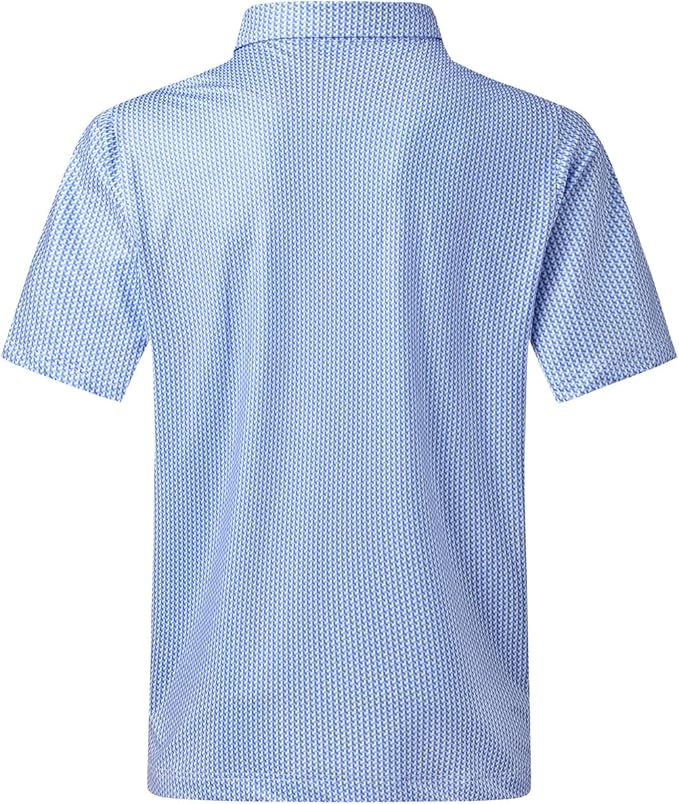 DEOLAX Mens Polo Shirts Fashion Print Mens Golf Shirt Dry Fit Mens Golf Polo Short Sleeve Quick Dry Funny Golf Shirt for Men