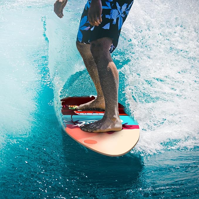 seething 35 Inch Skimboard with High Gloss Coat Wood Skim Board for Beginners,Kids, Teenagers, Adults and All Skimming