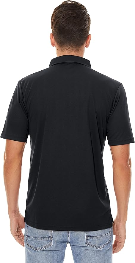 MAGCOMSEN Men's Polo Shirts 3 Buttons Casual Work T Shirts Quick Dry Short Sleeve Golf Shirt Pique Jersey Outdoor Performance