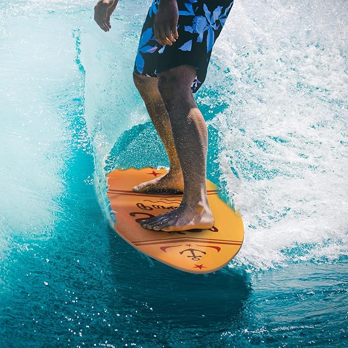 seething 35 Inch Skimboard with High Gloss Coat Wood Skim Board for Beginners,Kids, Teenagers, Adults and All Skimming