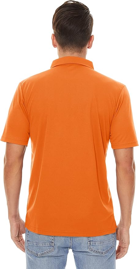 MAGCOMSEN Men's Polo Shirts 3 Buttons Casual Work T Shirts Quick Dry Short Sleeve Golf Shirt Pique Jersey Outdoor Performance