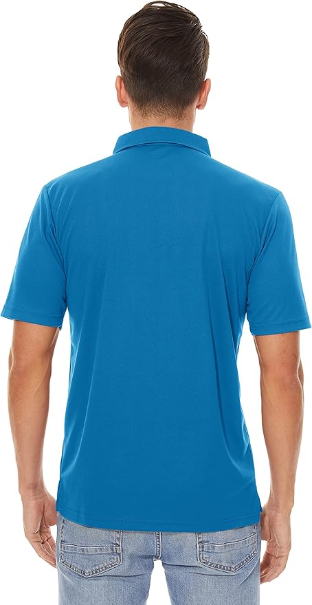 MAGCOMSEN Men's Polo Shirts 3 Buttons Casual Work T Shirts Quick Dry Short Sleeve Golf Shirt Pique Jersey Outdoor Performance