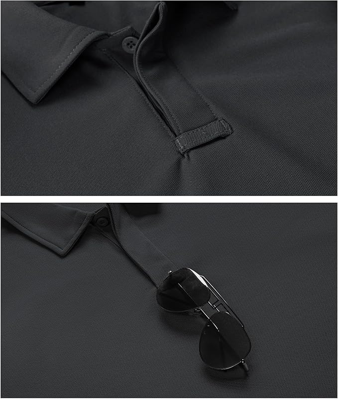 SCODI Mens Polo Shirts Performance Short Sleeve Tactical Shirts Athletic Golf Shirt for Men Daily Casual Collared T-Shirt