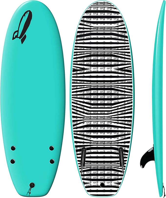 Rock-It 4'10" CHUB Soft Top Surfboard - Kids & Mini, Easy to Paddle & Maneuverable for Beginners