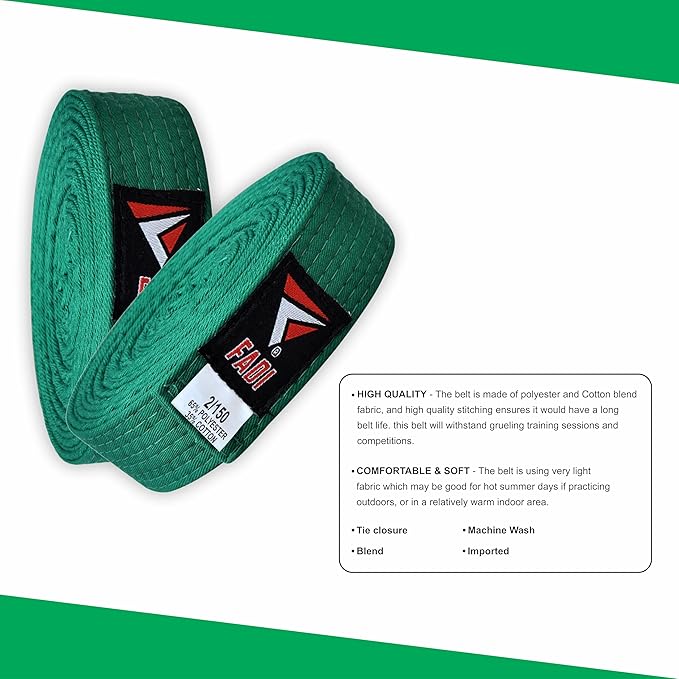 Martial Arts Belt for Karate, Judo, Aikido and Taekwondo - Durable Cotton-Polyester Blend for Adults and Kids