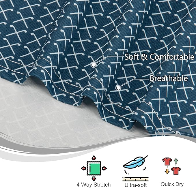 TAPULCO Mens Quick Dry Polo Shirts Camouflage Pattern Performance Athletic Lightweight Breathable Casual Golf Tshirts