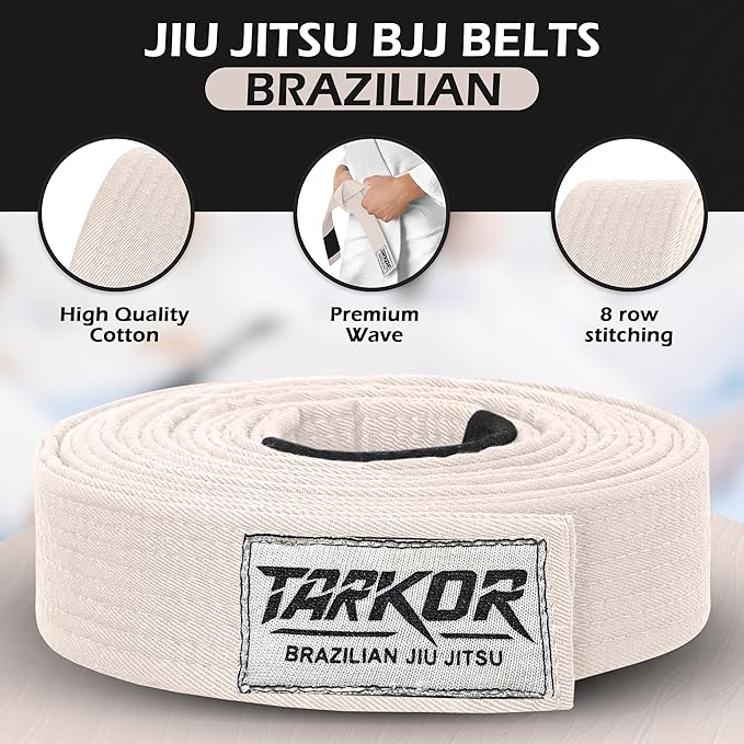 Vintage Series BJJ Belt for Men & Women Brazilian Jiu Jitsu Belt for Jiu Jitsu Gi