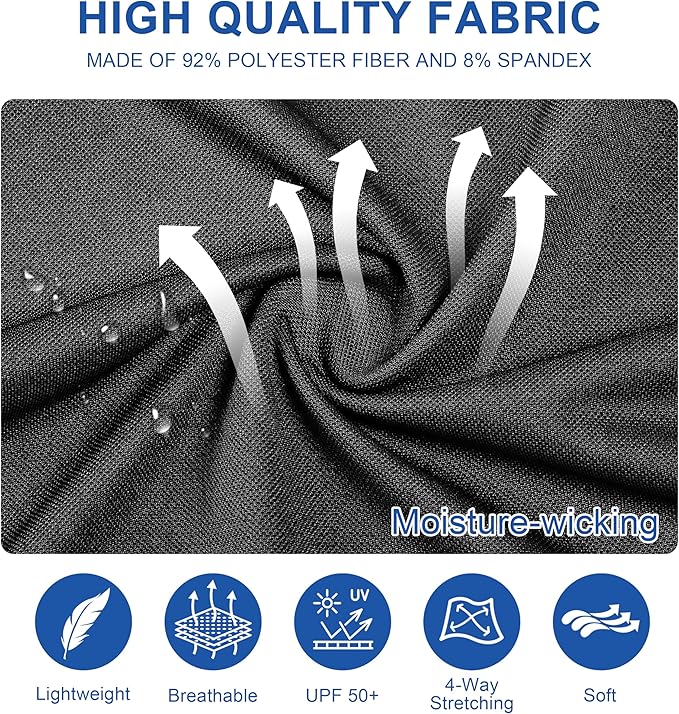 Mens Golf Shirt Short Sleeve Moisture Wicking Dry Fit Performance Solid Casual Pique Collared Golf Polo Shirts for Men