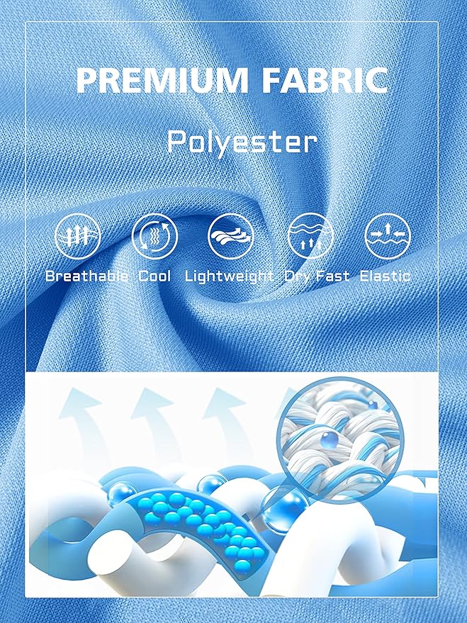 MAGCOMSEN Men's Polo Shirts 3 Buttons Casual Work T Shirts Quick Dry Short Sleeve Golf Shirt Pique Jersey Outdoor Performance