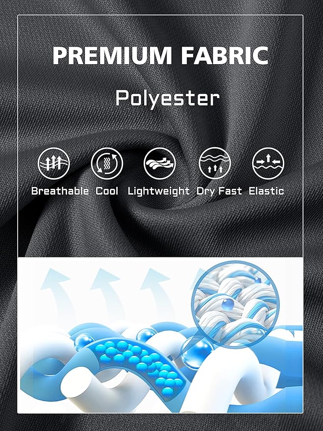 MAGCOMSEN Men's Polo Shirts 3 Buttons Casual Work T Shirts Quick Dry Short Sleeve Golf Shirt Pique Jersey Outdoor Performance