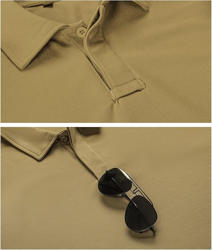 SCODI Mens Polo Shirts Performance Short Sleeve Tactical Shirts Athletic Golf Shirt for Men Daily Casual Collared T-Shirt