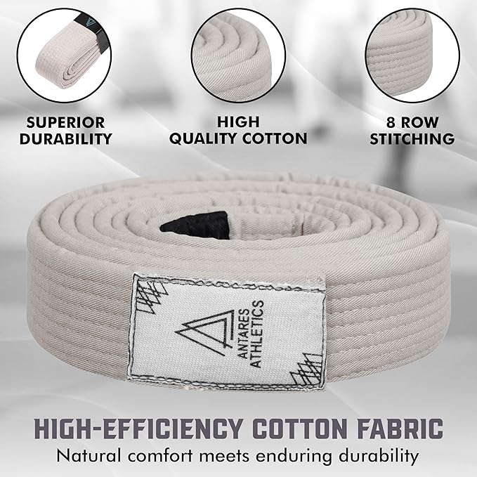 Vintage Series BJJ Belt for Men & Women Brazilian Jiu Jitsu Belt for Jiu Jitsu Gi