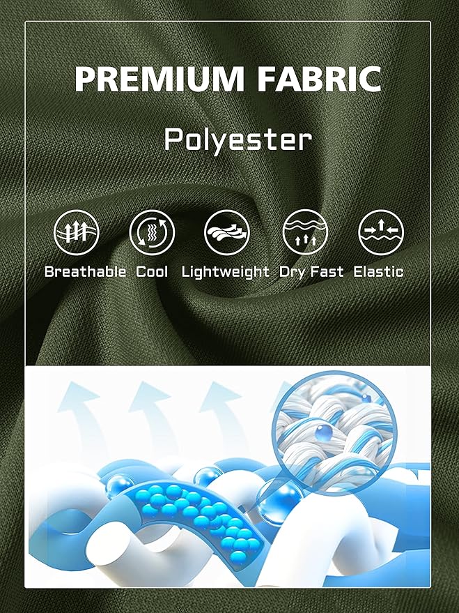 MAGCOMSEN Men's Polo Shirts 3 Buttons Casual Work T Shirts Quick Dry Short Sleeve Golf Shirt Pique Jersey Outdoor Performance