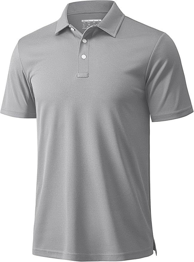 MAGCOMSEN Men's Polo Shirts 3 Buttons Casual Work T Shirts Quick Dry Short Sleeve Golf Shirt Pique Jersey Outdoor Performance