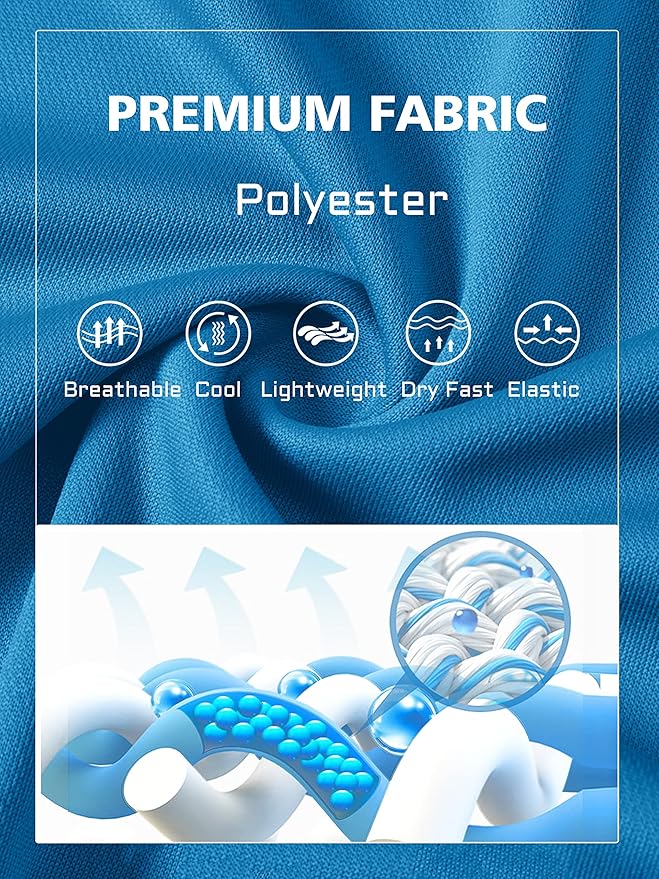 MAGCOMSEN Men's Polo Shirts 3 Buttons Casual Work T Shirts Quick Dry Short Sleeve Golf Shirt Pique Jersey Outdoor Performance