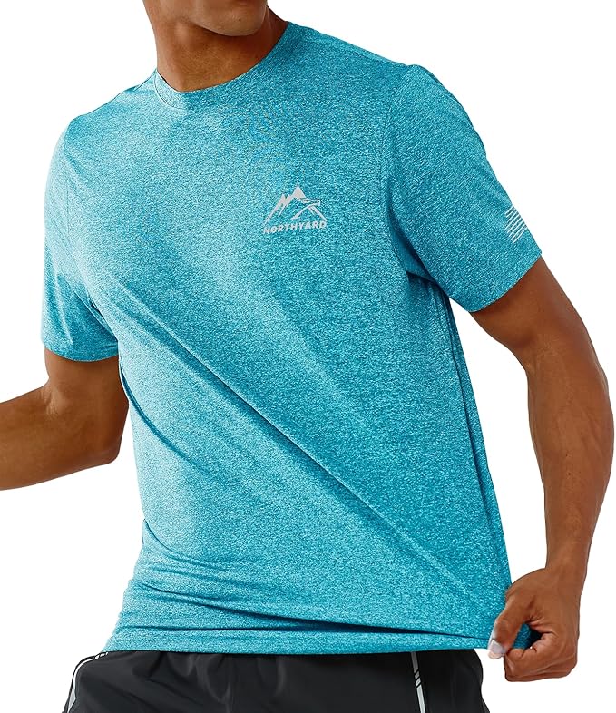 NORTHYARD Men's UPF 50+ Sun Protection Shirts Swim SPF UV Quick Dry Short Sleeve T-Shirts for Athletic Fishing Rash Guard