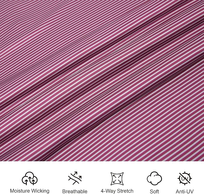 Esabel.C Jacquard Golf Shirts for Men Moisture Wicking Short Sleeve Performance Dry Fit Active Mens Polo Shirts