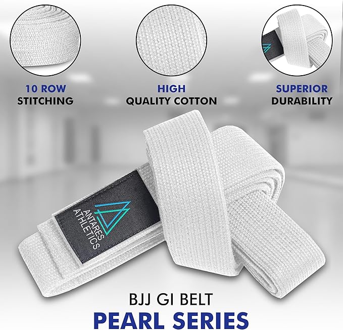 Pearl Weave Series BJJ Belt for Men & Women | Brazilian Jiu Jitsu Belt with Pearl Colors