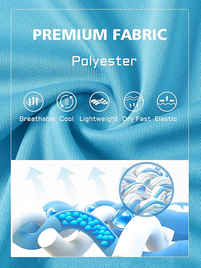 MAGCOMSEN Men's Polo Shirts 3 Buttons Casual Work T Shirts Quick Dry Short Sleeve Golf Shirt Pique Jersey Outdoor Performance