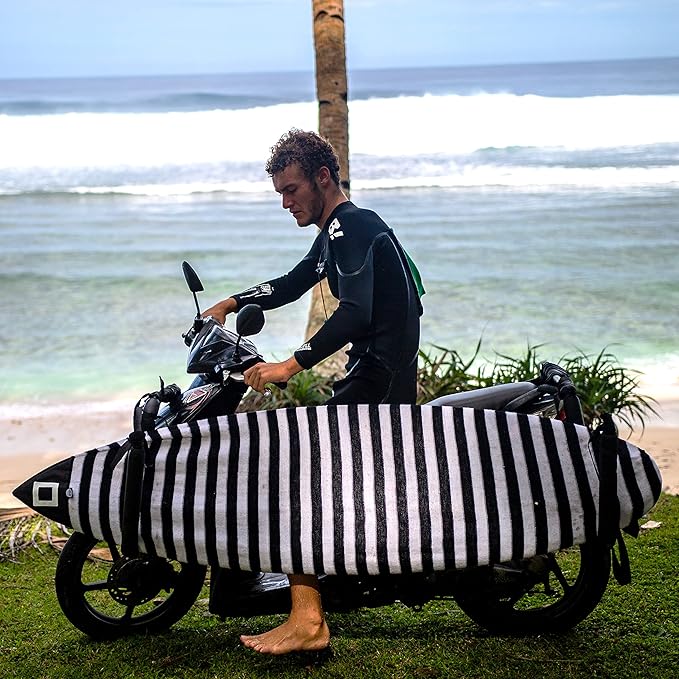 Surf Squared Surfboard Sock Cover and Paddleboard Cover - Lightweight Stretch Protective Surfboard Bag - Surfing Accessories - Shortboard, Longboard, Hybrid, Wakesurf, Standup Paddleboard SUP