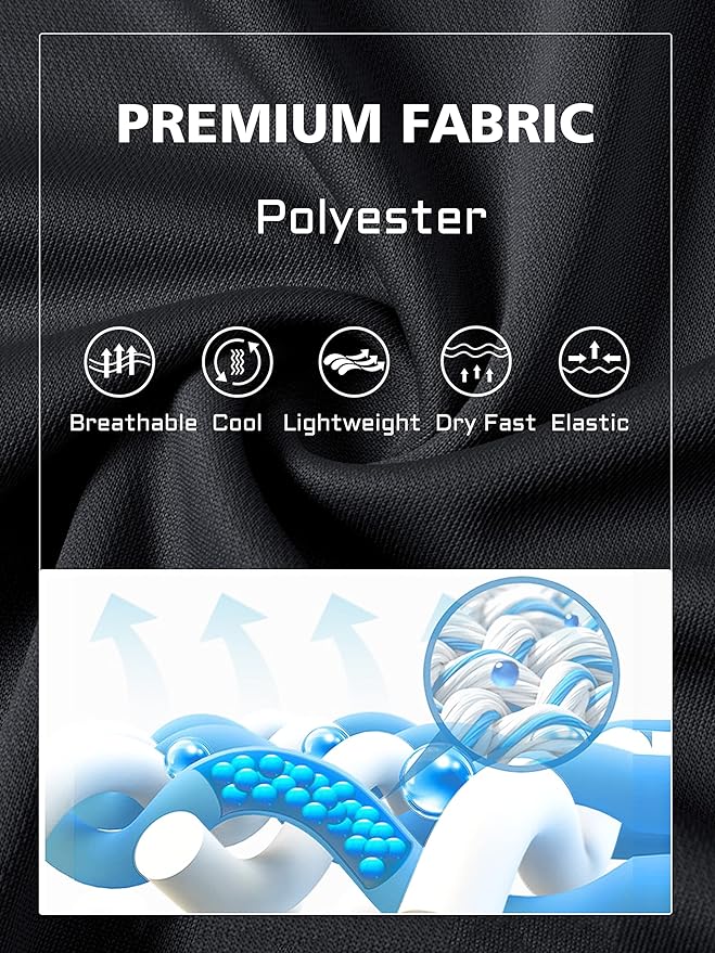 MAGCOMSEN Men's Polo Shirts 3 Buttons Casual Work T Shirts Quick Dry Short Sleeve Golf Shirt Pique Jersey Outdoor Performance