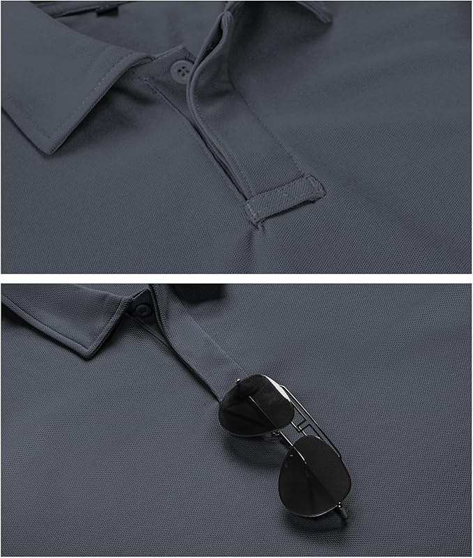 SCODI Mens Polo Shirts Performance Short Sleeve Tactical Shirts Athletic Golf Shirt for Men Daily Casual Collared T-Shirt