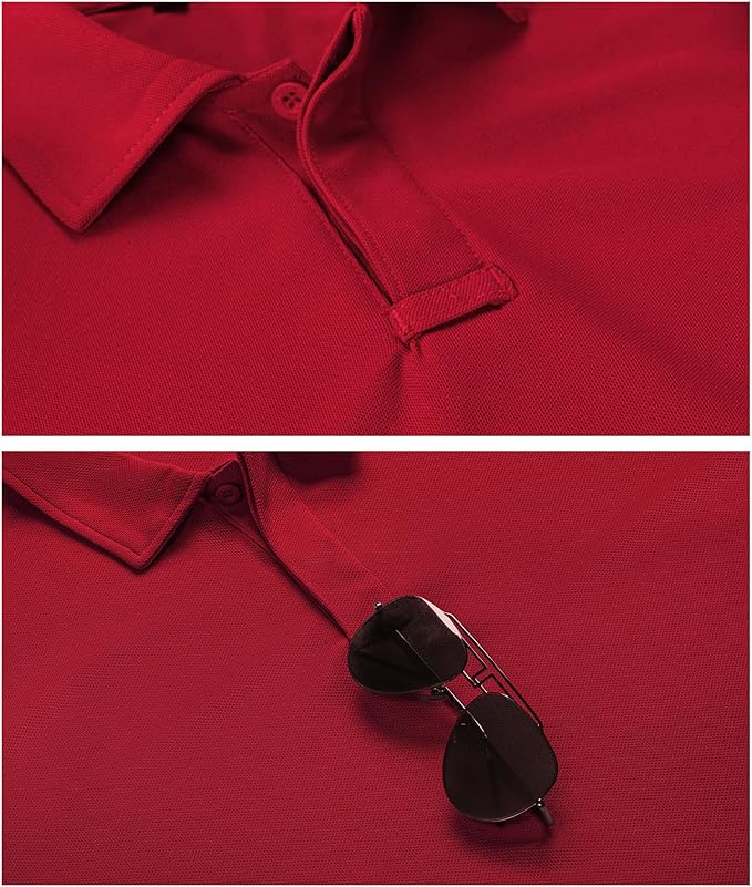 SCODI Mens Polo Shirts Performance Short Sleeve Tactical Shirts Athletic Golf Shirt for Men Daily Casual Collared T-Shirt