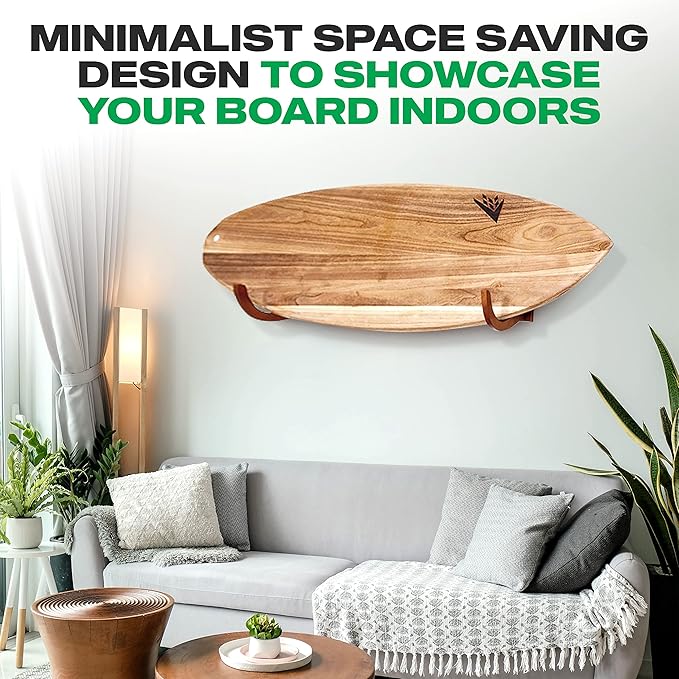 COR Surf Surfboard Wood Rack for Long Boards and Short Boards Works Indoor and Outdoor