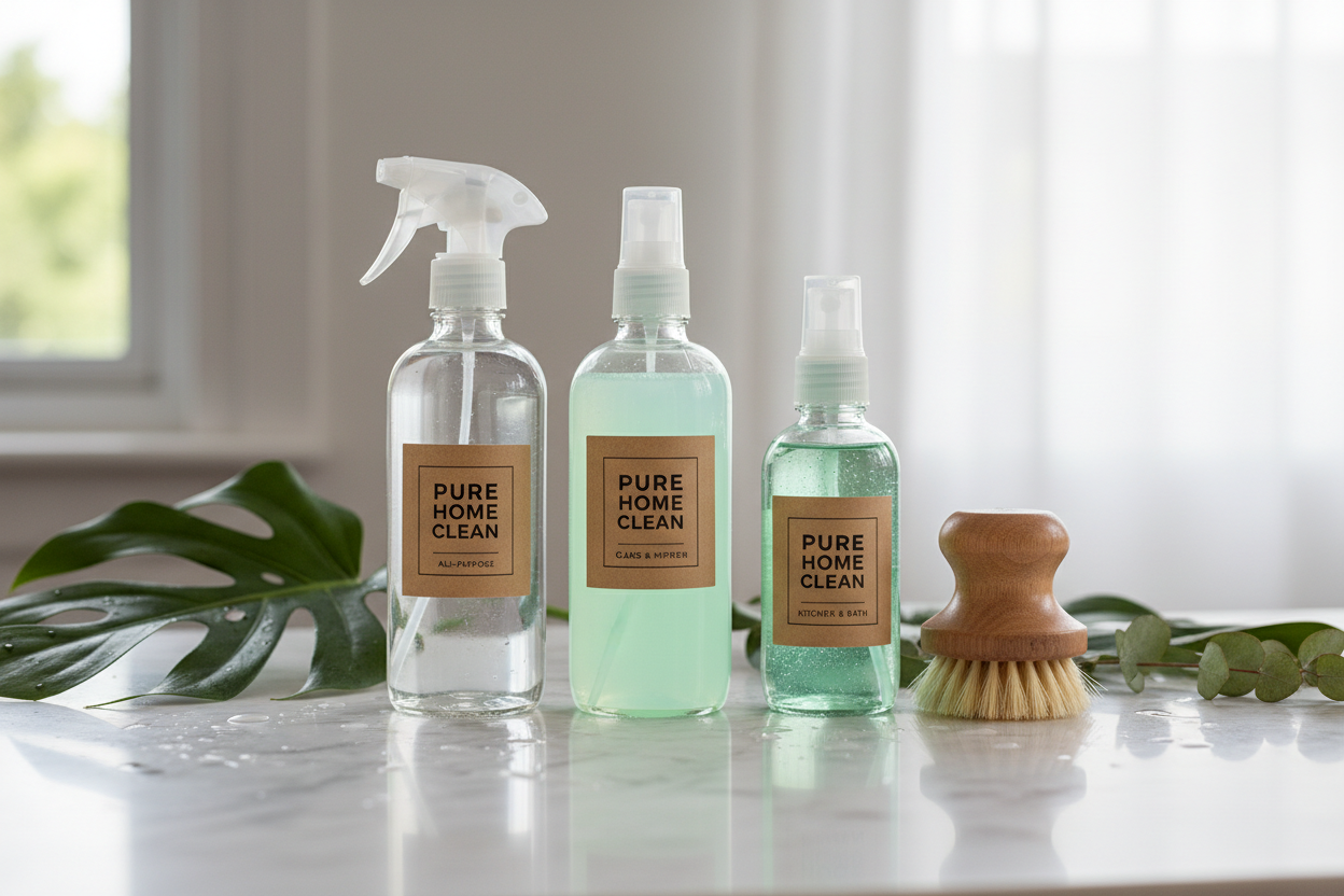 Eco-Friendly Cleaners

Gentle on your family and pets but tough on dirt, our eco-friendly cleaning solutions tackle kitchens, bathrooms, and living spaces while being environmentally responsible. (make it real photo)